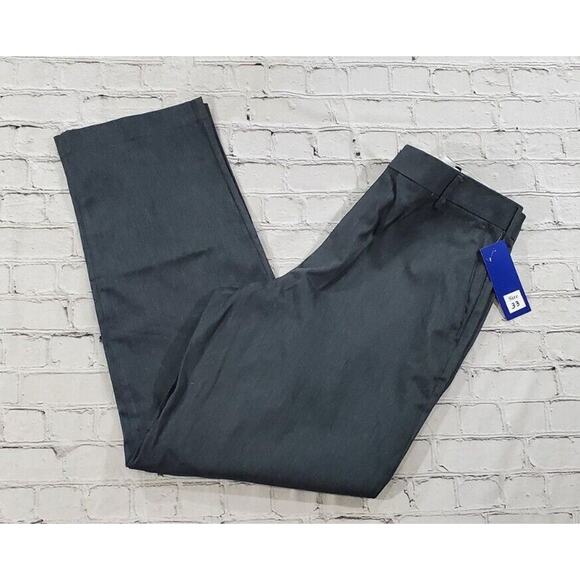 Alan Flusser Golf Pants Flat Front Gray MENS SIZE 33X32 - Picture 5 of 7